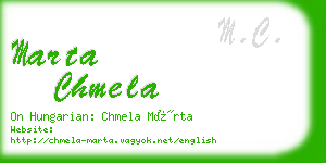 marta chmela business card